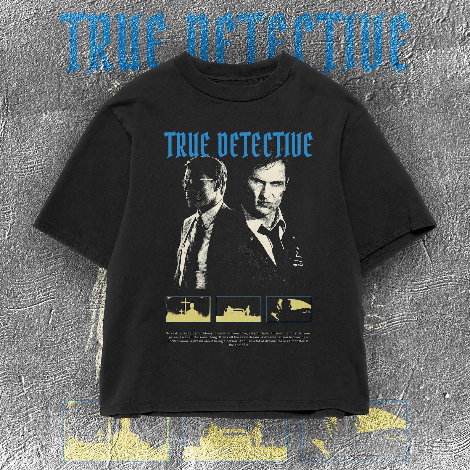 True Detective Vintage Mystery Tee, T-Shirt | 90s Film Inspired Comfort Colors M
