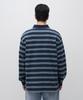 MUSINSA STANDARD Multi-Stripe Long Sleeve Polo Shirt [Navy]