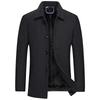 Men's Autumn/Winter Wool Coat with Velvet Lining and Lapel