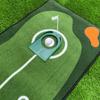 Zelený tréninkový trenažér Golfový puttovací disk Jamka Putter Golfová pomůcka Vlajka Vnitřní puttování