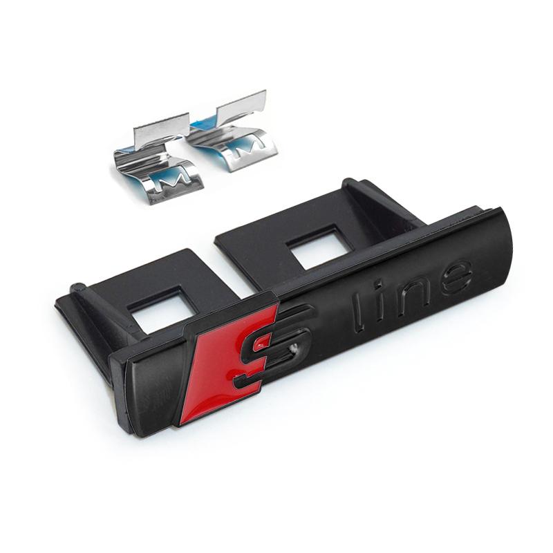 

Новая Авто Эмблема Передней Решетки Значок S Line Наклейка для Украшения Кузова Автомобиля для Audi A3 A4 B8 8P 8V B6 A5 A6 C7 Q5 B9 B7 C6 Front Grille чёрный