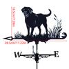 Metal Weather Vane for Roofs Labrador Shaped Weathervane Iron Construction Easy Assembly Wind Direction Indicators