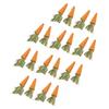 20pcs Carrot Shaped Hamster Toy Teeth Grinding Decorative Crude Fiber Small Animal Chewing Toys for