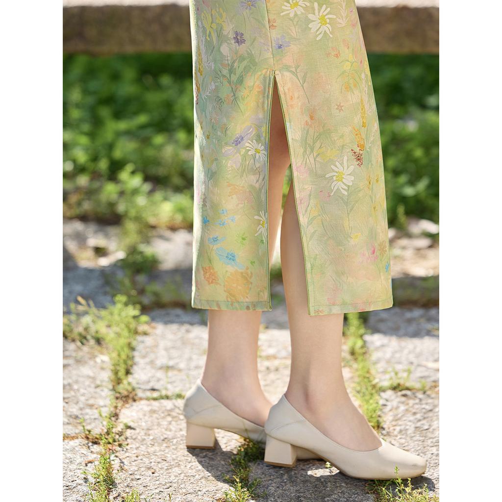 Improved retro cheongsam 1011 spring and summer new Chinese high-end temperament daily slim dress