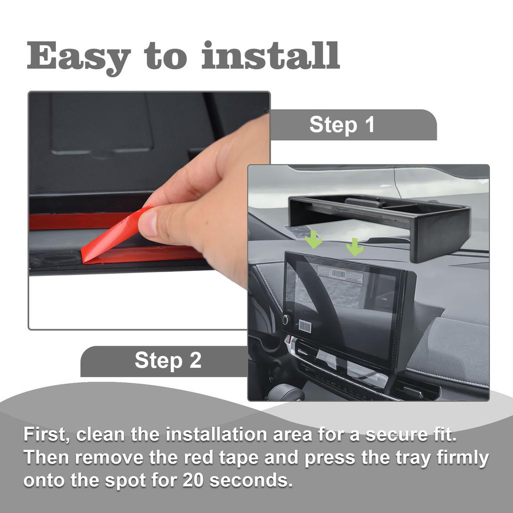 Center Console Dashboard Storage Box Behind Screen for Toyota Sienna 2025 XLE/XSE/Limited/Platinum Dash Board Organizer 12.3Inch