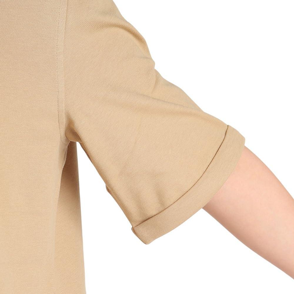 Aigle Official Crew Neck Logo Khaki Women's T-Shirt, ZTFAI40,