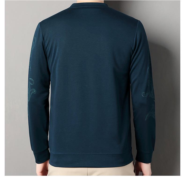 High-Quality Men's Casual Printed Round Neck Long-Sleeve Hoodie for Autumn