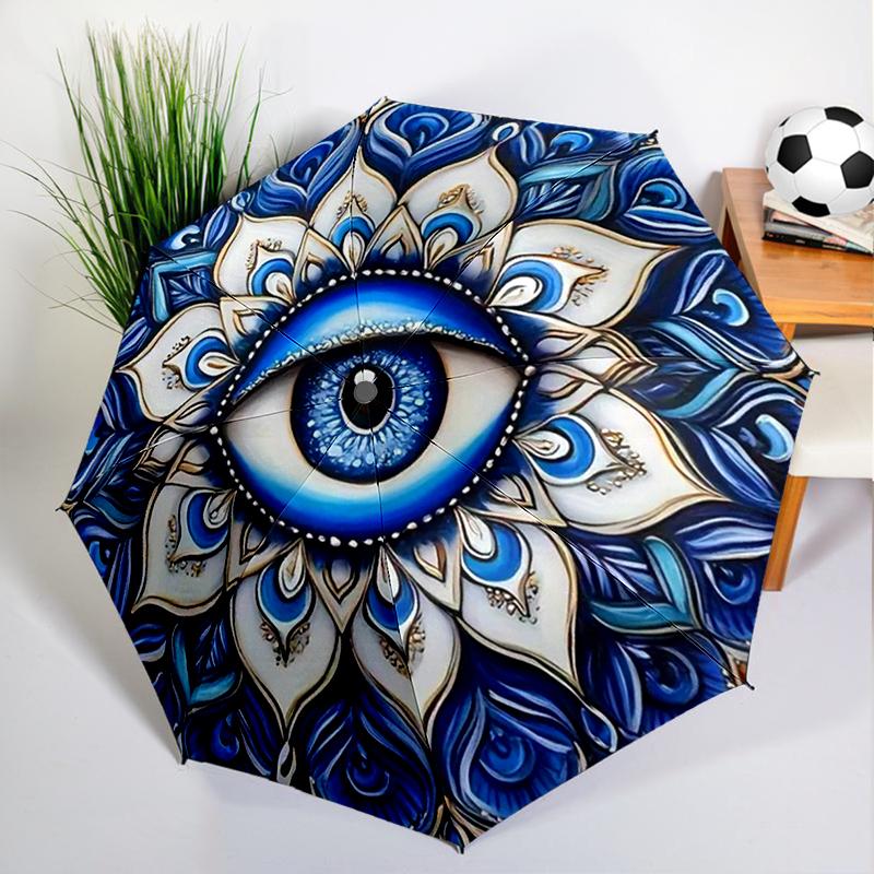 1PC Eye of Egypt Umbrella Automatic Open/close, Sturdy Iron Frame & 8-Rib Struct, Umbrella for Women & Men, Christmas Gifts