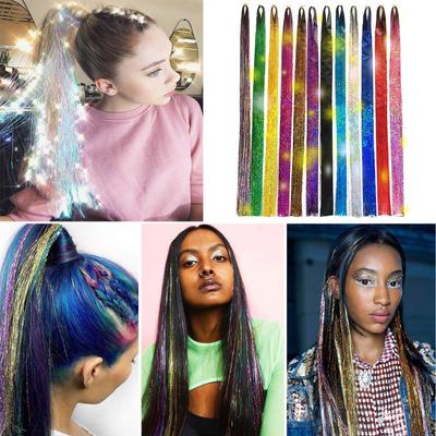 Extension μαλλιών 47 ιντσών-Tinsel 12 Colors 2400 Strands Hair Extension for Women