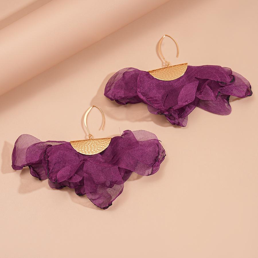 Luxuriöse Rote Blume Quastenohrringe: Stilvolle, Hochwertige Statement-Ohrstecker für Damen