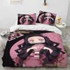 Conjunto de Roupa de Cama Dupla Infantil com Capa de Edredom e Fronhas do Anime Demon Slayer - Venda Quente 3D - Decoração de Quarto de Casa - Presente para Meninos Meninas