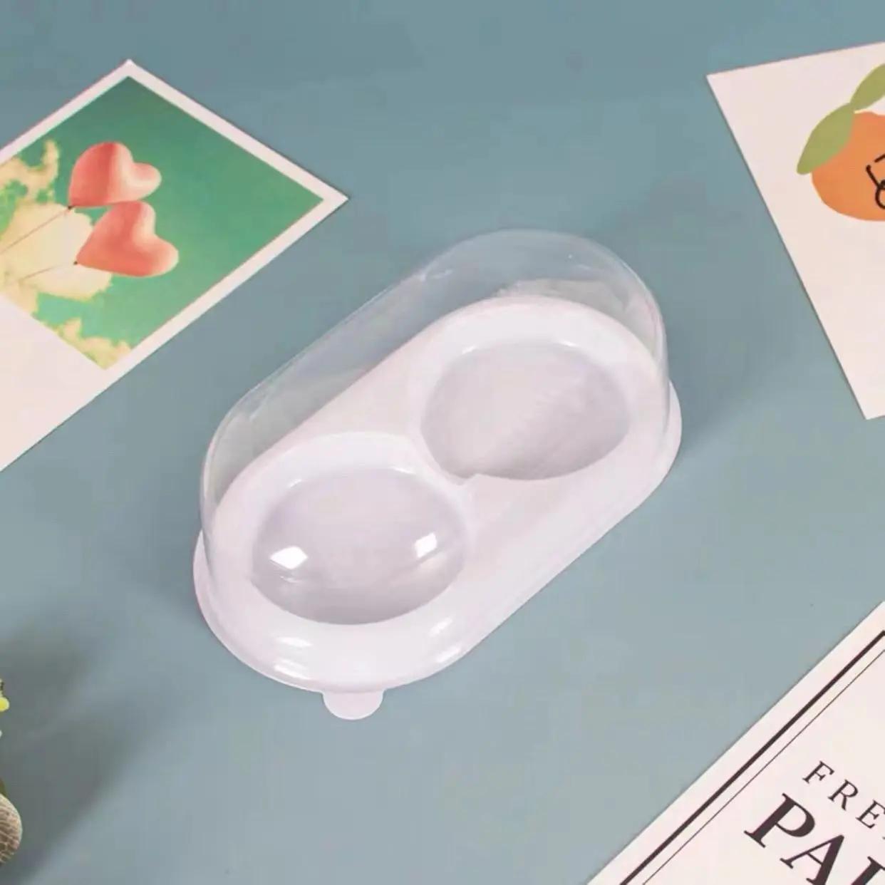 

Прямоугольные пластиковые прозрачные коробки для лунных пирожных, коробки для десертов, макарон, коробки для упаковки кондитерских изделий, контейнер для яичного желтка 50pcs