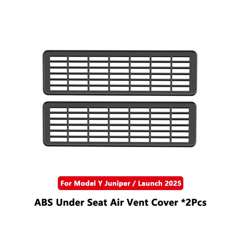 

For Tesla Model Y Juniper Launch 2025 Under Seat Air Vent Cover ABS Backseat Protective Cover Vent Mesh Filter Accessories 2Pcs чёрный