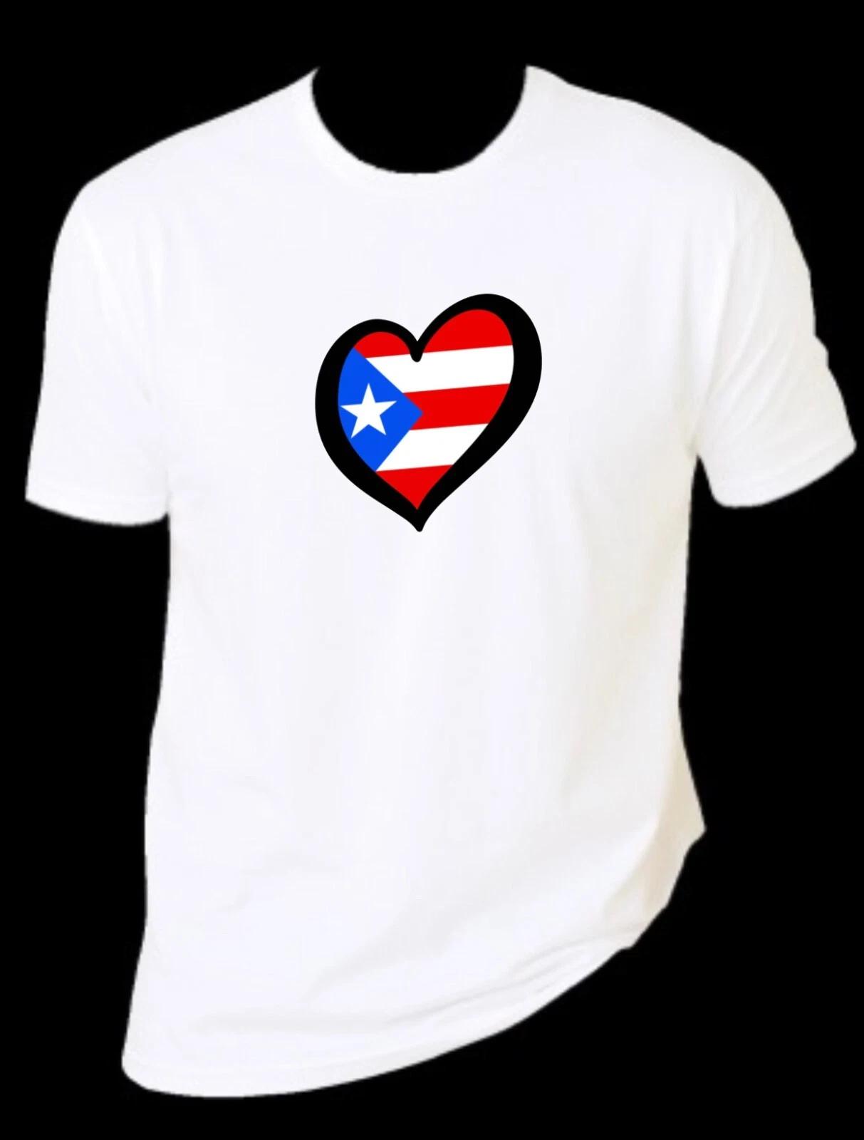 

Puerto Rico Heart unisex T-Shirt 100% Cotton Premium Tee S,M,L,XL,XXL M