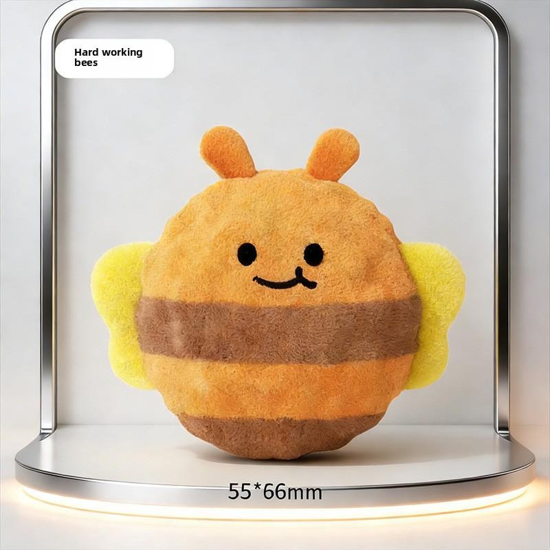 

Small Dog Plush Ball with Sharp Edges, Chewable, Noisy, Elastic Ball, Animal-shaped, for Self-amusement and Relaxation. Bees