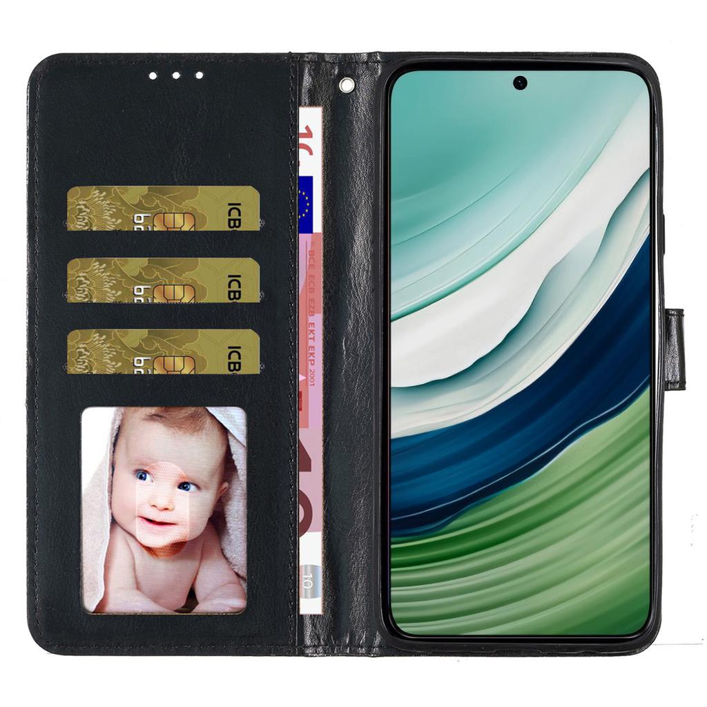 For Honor 90 Lite 5G/X50i 5G Case Stand Glittery PU Leather Protective Phone Cover with Wallet