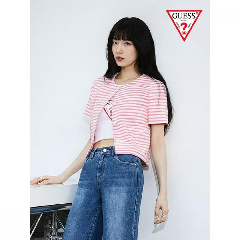 

Guess кардиган в полоску с короткими рукавами Suzy Yn2w1861 NVY/XS