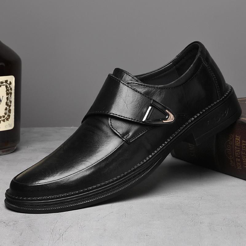 Mode Hög Kvalitet Herr Loafers Äkta Läder Herr Business Skor Klassiska Vintage Herr Fritidsskor Allmatch Herrskor för Bröllop