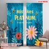2pcs 2D Flat Printing Curtain Mistakes Platinum Grow Polyester Without Electricity 0 for Multipurpose Event Decoration