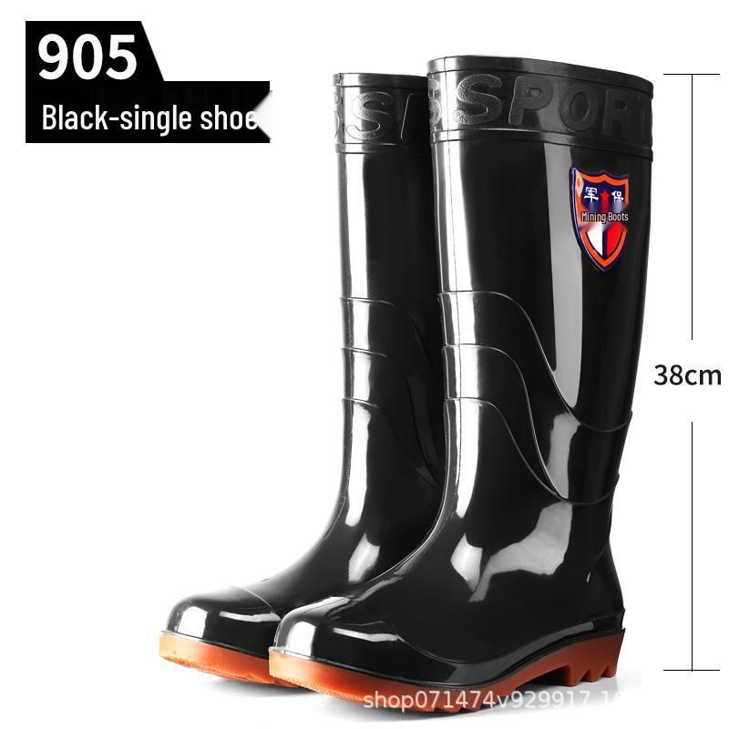 Men's Military Protection Non-Slip High-Top Water & Rain Rubber Shoes