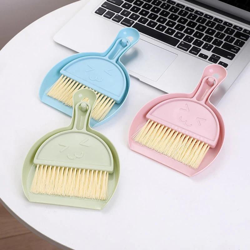 Mini Desk Broom Set Small Broom With Dustpan Set Home Keyboard Cleaning Brush School Office Sweeping Brush Cleaning Tools Kit