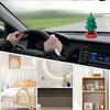 Shaking Head Christmas Tree Car Ornaments Christmas Solar Powered Dancing Toy Solar Swinging Tree Car Interior Decoration
