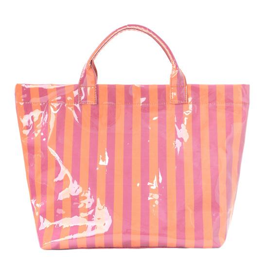 Glossy Striped Tote Bag Waterproof Large Capacity PVC Handbag Stylish Checkered Leopard Print Purse for Women Beach Commuting Dating D