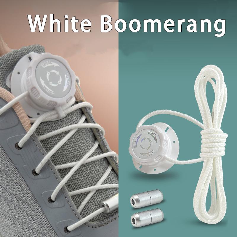 Thick Rope Automatic Shoelaces Swivel Buckle Laces Without Ties Black White Easy Installation Sneakers Shoelace Shoe Accessories
