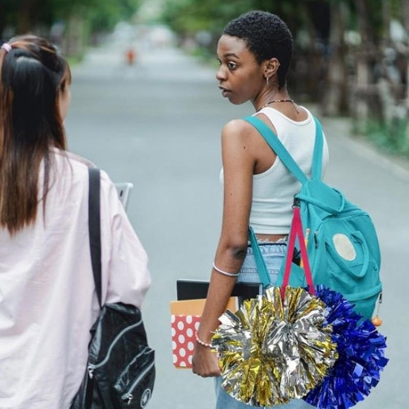 Cheerleader Poms Holder Cheerleading Accessory Adjustable Cheer Pom Straps Storage Equipment (Poms NOT Included)