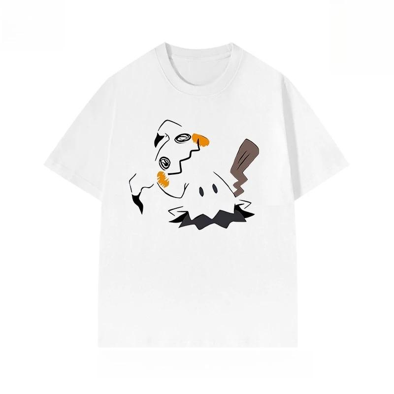 

Pokemon 2026 Summer Men Cotton T - Shirt Streetwear Graffiti Gengar Print Oversized Casual Daily Wear Anime Fans Gift XXL