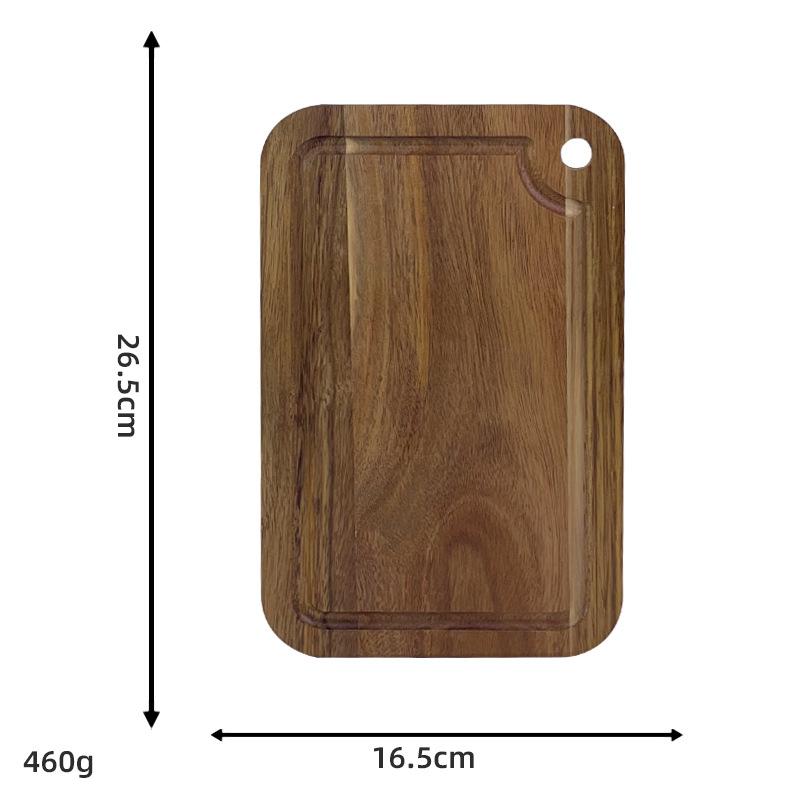 Acacia Wood Cutting Board Solid Wood Cutting Board Cheese Cheese Board Outdoor Fruit Board Portable Wooden Charcuterie Board