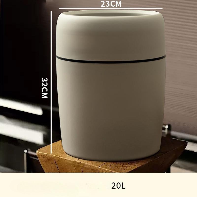 14/20L Lidless Wastebasket Round Trash Can Simple Style Double-layer Recycle Bins Office Living Room Kitchen Bin Household Items