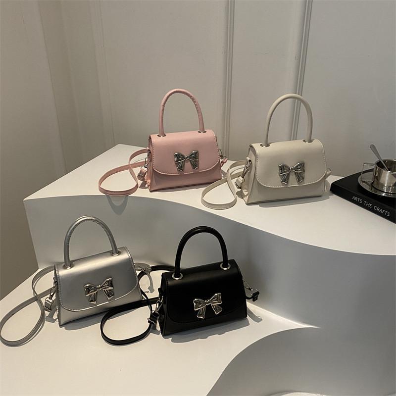 Elegant Versatile Handheld Square Bag For Women Fashionable Bowknot Shoulder Bag