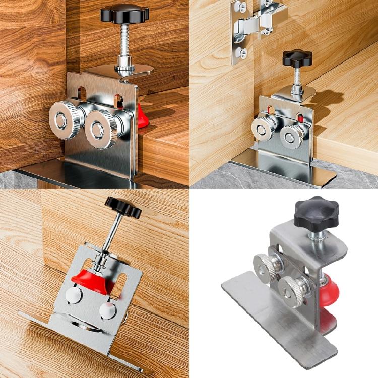 Woodworking Cabinet Door Jig Mounting Support Clamp Stainless Steel Tool for Precise Installation of Various Door Types