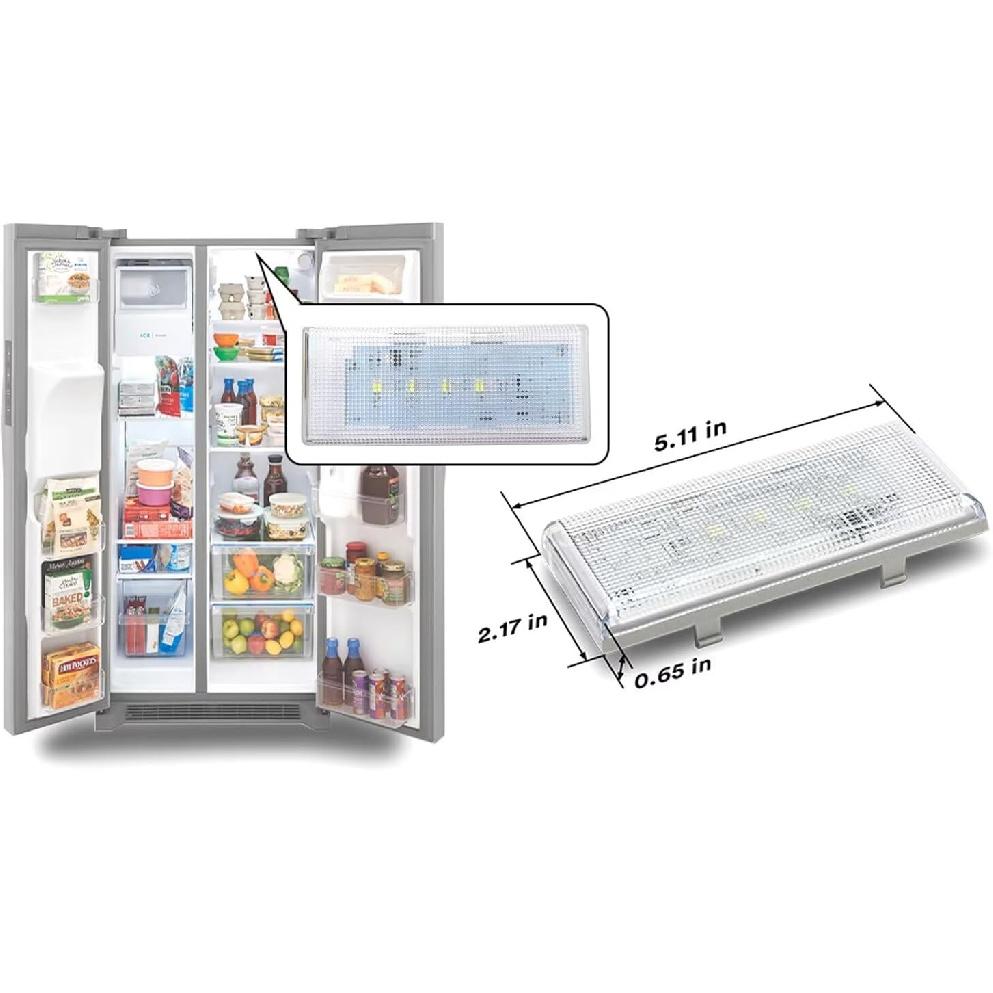 W10515058 LED Light Compaitble with Models 106.51122211, 106.51123210, 106.51123211, 106.51124210, 106.51124211, 106.51129210, 106.51129211