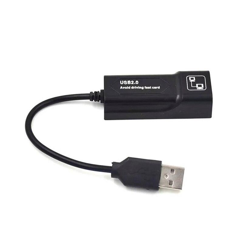 USB2.0 To RJ45 Network Cable Adapter 100Mbps Wired Network Card External Drive Free Network Card For Computer Notebooks