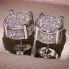 Men's and Women's Earrings Round Rhinestone Earrings Jewelry