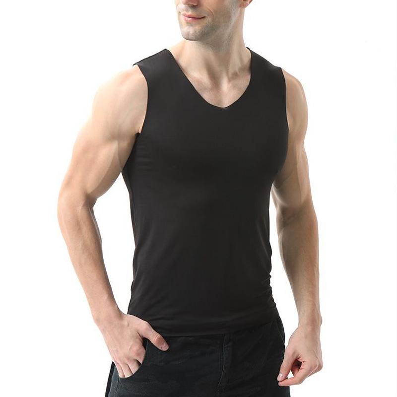 

Мужской утягивающий комбинезон, крутое нижнее белье, мужской жилет для бега, мужской жилет без рукавов, рубашки, майка для фитнеса 4XL