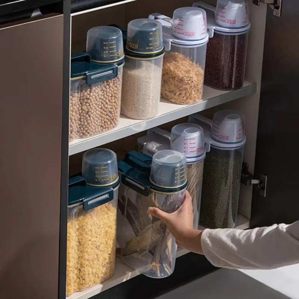 Large Capacity Dog Food Storage Bucket Box Plastic Storage Tank Premium Sealed Jar Kitchen