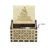 Wooden Hand Crank Music Box Anime Theme Halloween Merry Christmas Decoration Home Christmas Birthday Gift