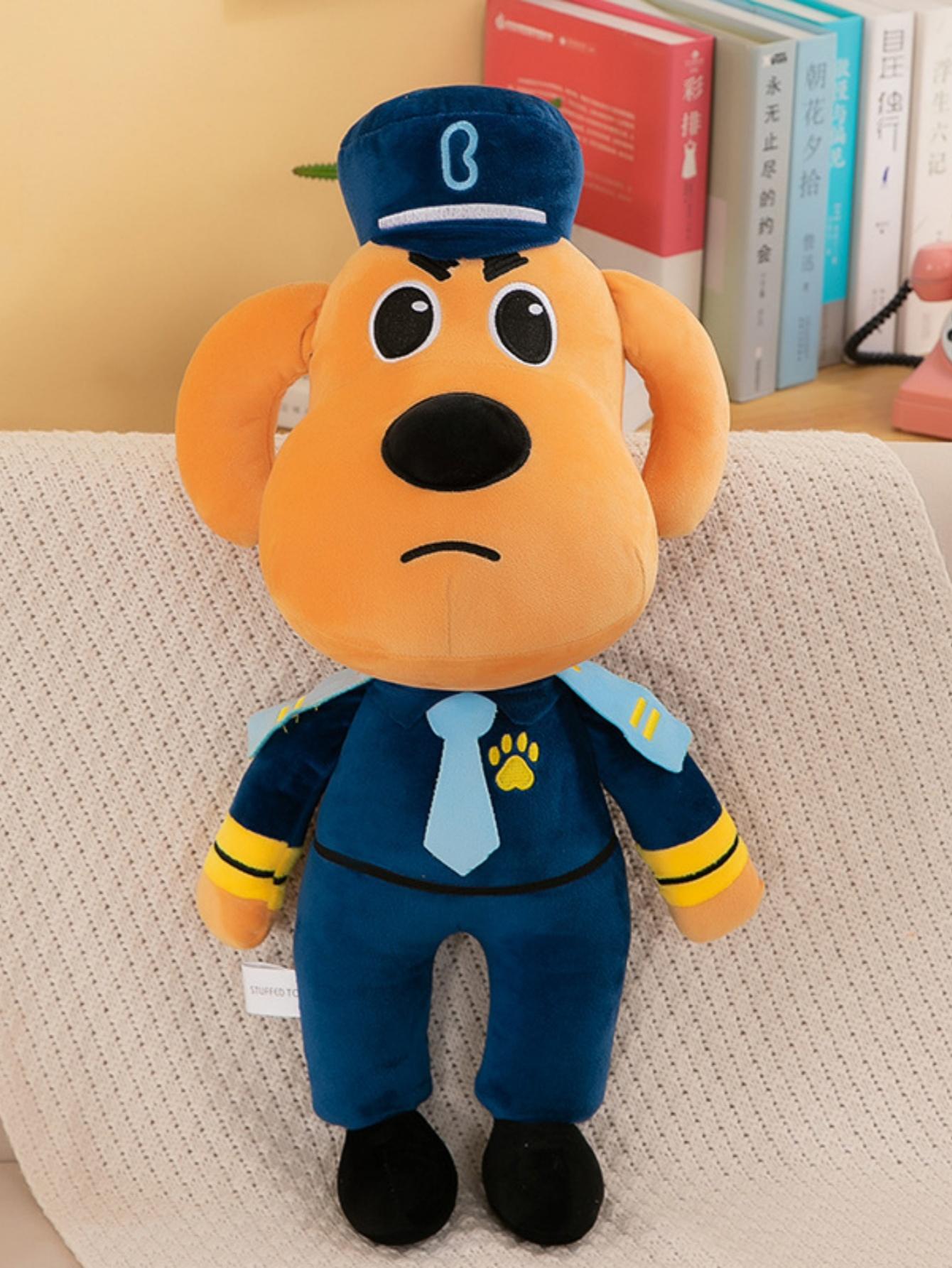 Baby Labrador sheriff plush toy doll children sleep with cute cartoon soothing plush toys birthday cute female pillow sheriff do 30cm