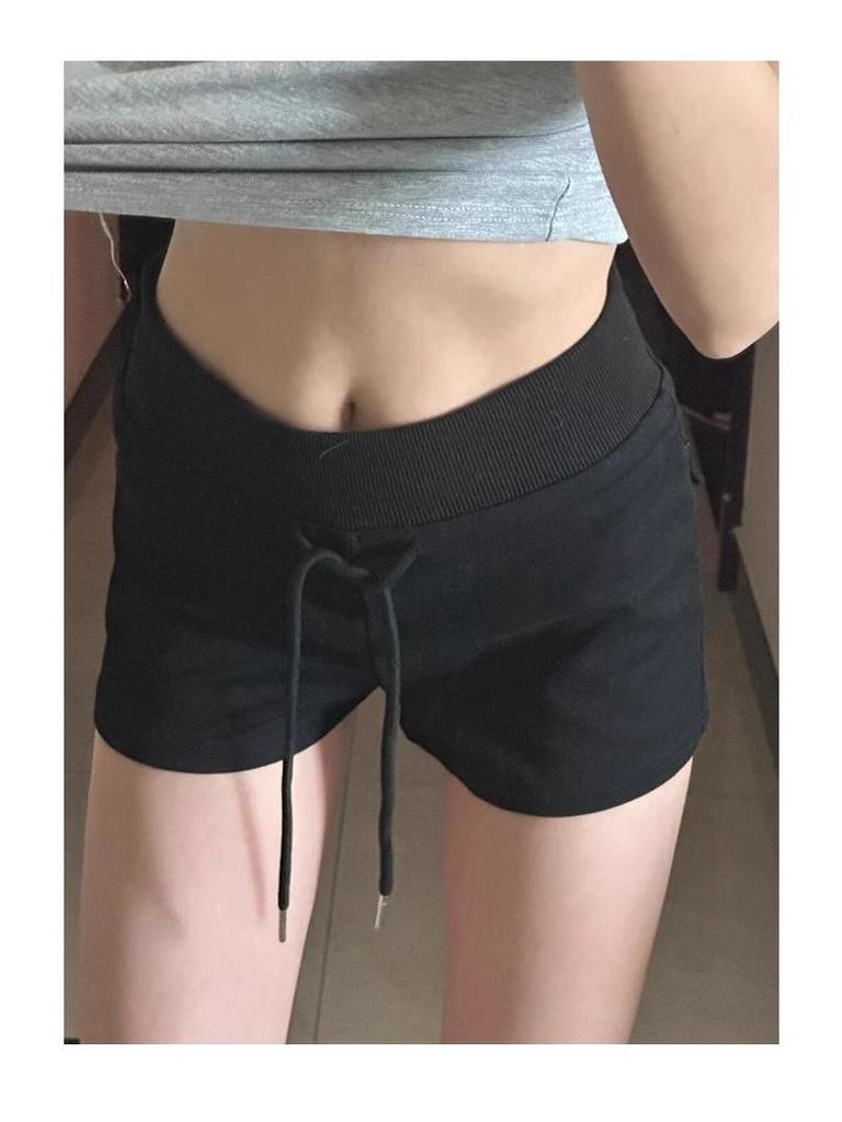 Women's Summer 2025 Slim Fit Drawstring Sporty Shorts