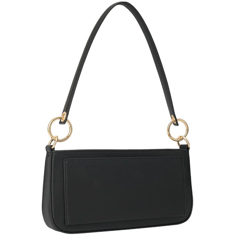Calvin Klein Moda Casual Elegante Bolso Tote de Metal con Letras Bolso para Viajar al Trabajo Bolso de Hombro para Mujer Negro Espacial 4F3458G-T93