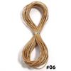 10 yardas Cuerda Redonda de Cuero Diámetro 1.5mm Cordón de Cuero Genuino de Colores Accesorios de Ropa DIY Artesanía en Cuero Materiales Hechos a Mano