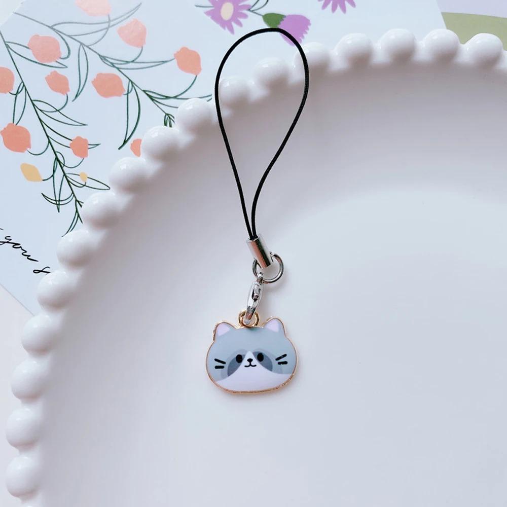 Charm Cat Phone Lanyard Little Cat Animal Phone Pendent Cat Phone Strap  U Disk Pendant