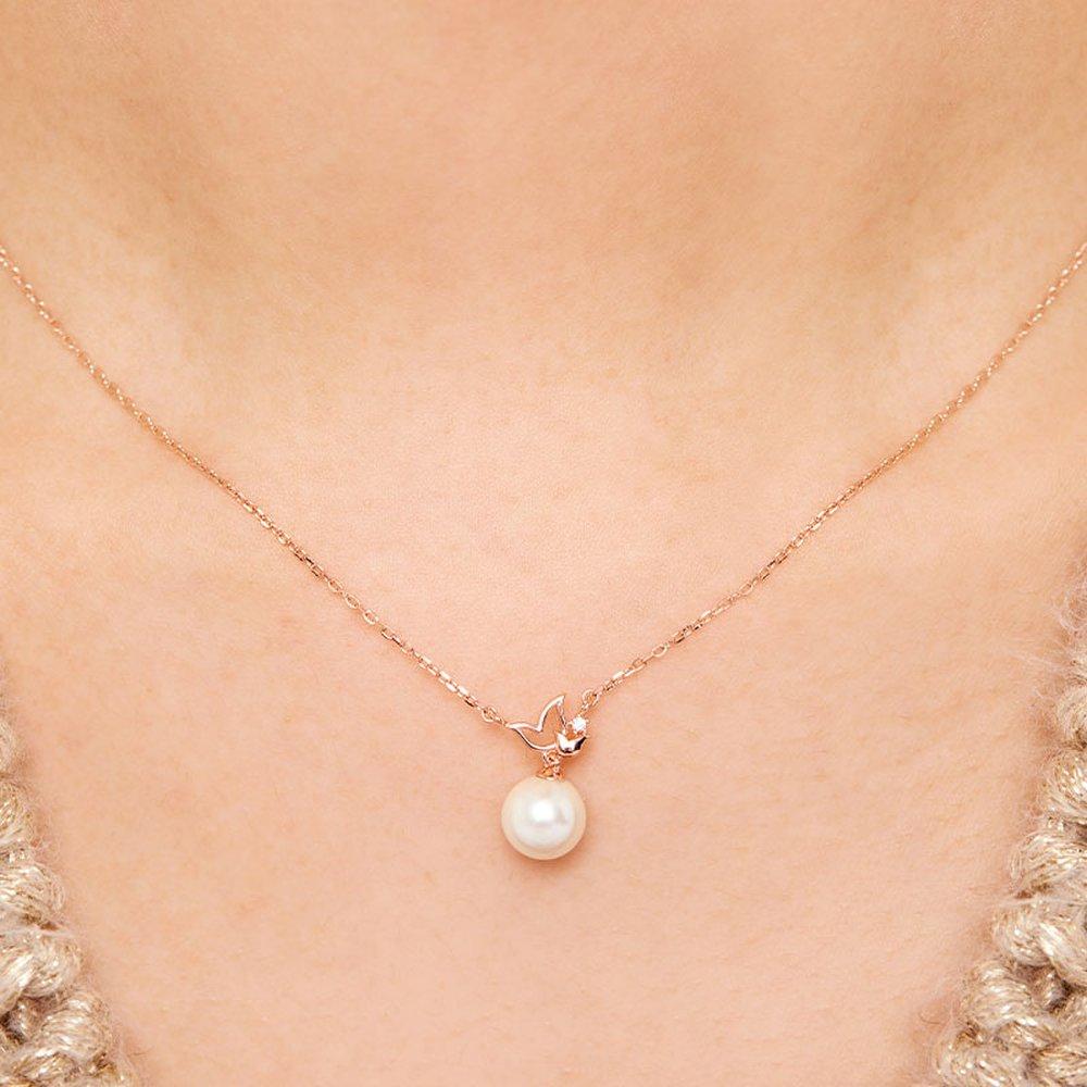 Twinkle Tulip Pärl Silver Rosa Halsband Tnssvp13981S