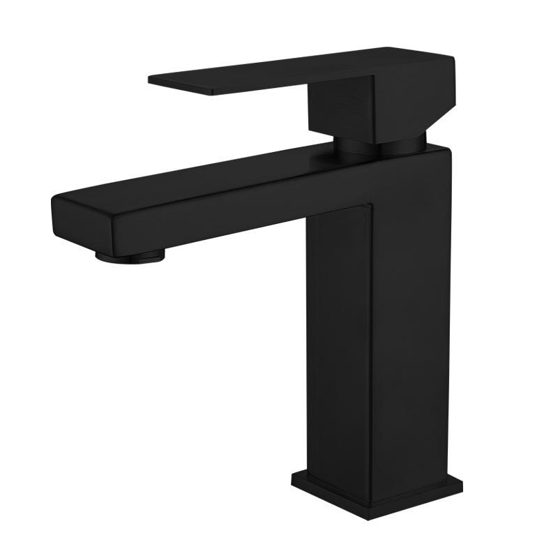 Modern Basin Faucet Bathroom Gold Black Chrome Faucet Deck Mounted Basin Sink Tap Mixer Hot & Cold Water Stainless Steel Faucet
