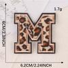 Embroidery Label Leopard Print English Alphabet Cloth Label Clothes And Hats Hand Account Diy Patch Accessories Embroidery Stickers Cloth Stickers