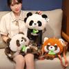 Panda Toy Plush Cartoon Child Bedroom Decoration Scene Doll Backpack Raccoon