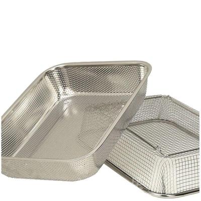 Homeglen Large Square Stainless Steel Draining Basket